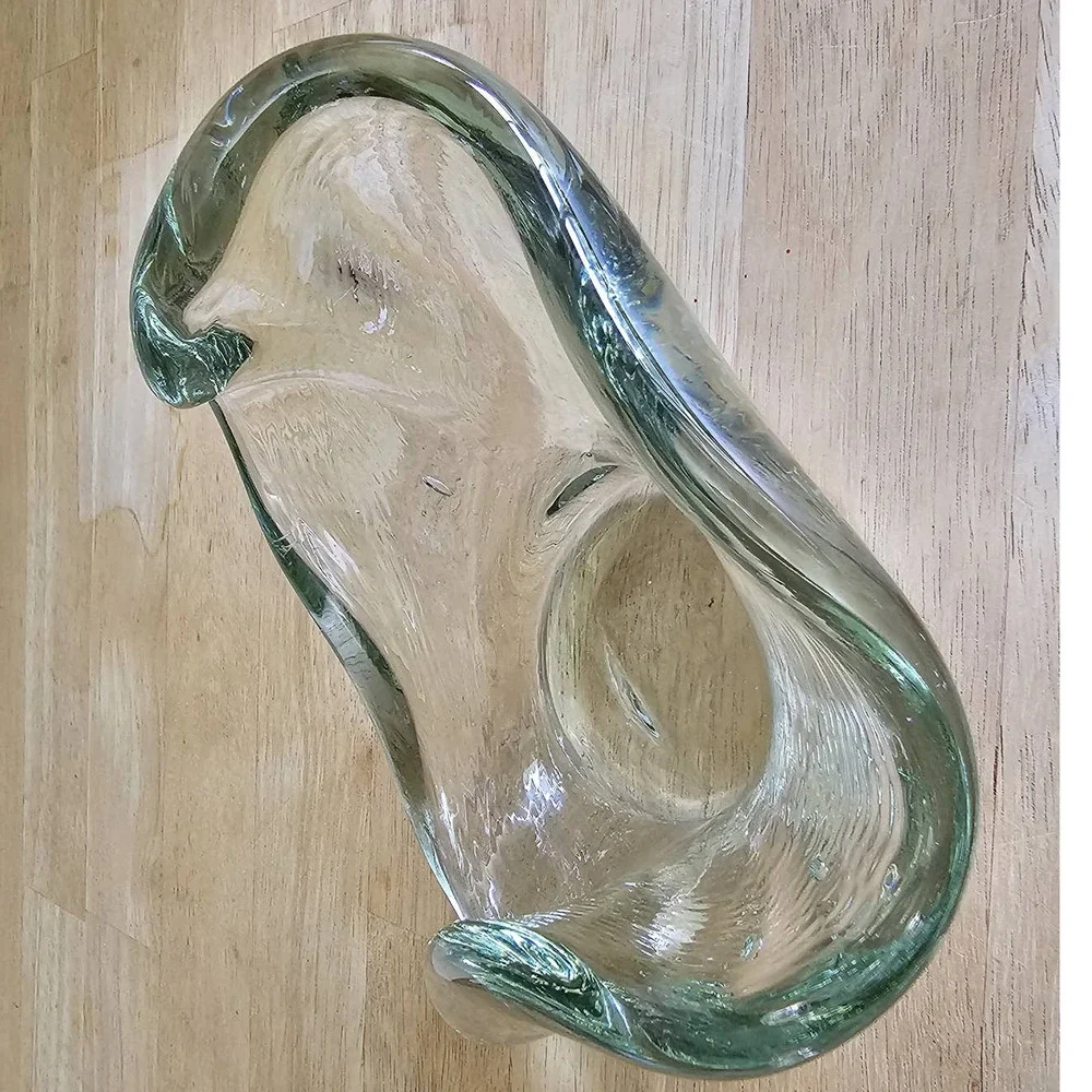 Midcentury‎ Handblown Glass Bowl Vintage Mint